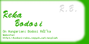 reka bodosi business card